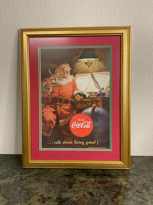 Coca Cola Santa Advertisement Print