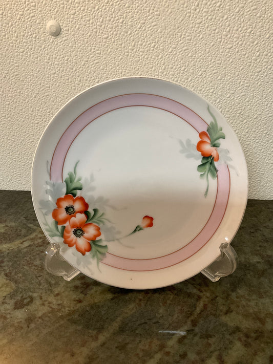 Vintage Meito China Hand Painted Floral  Plate