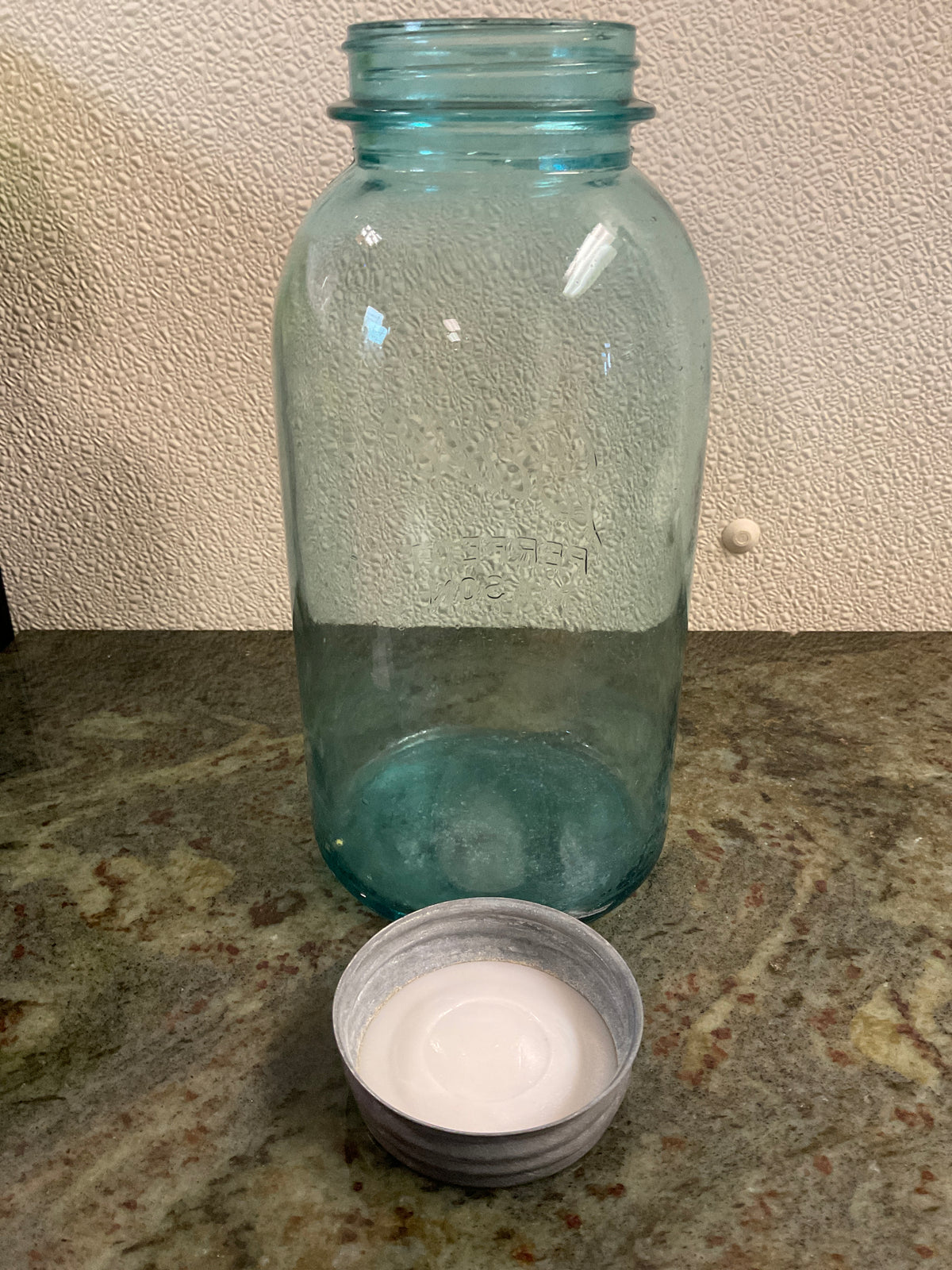 Vintage Ball Perfect Mason Blue Half Gallon Jar