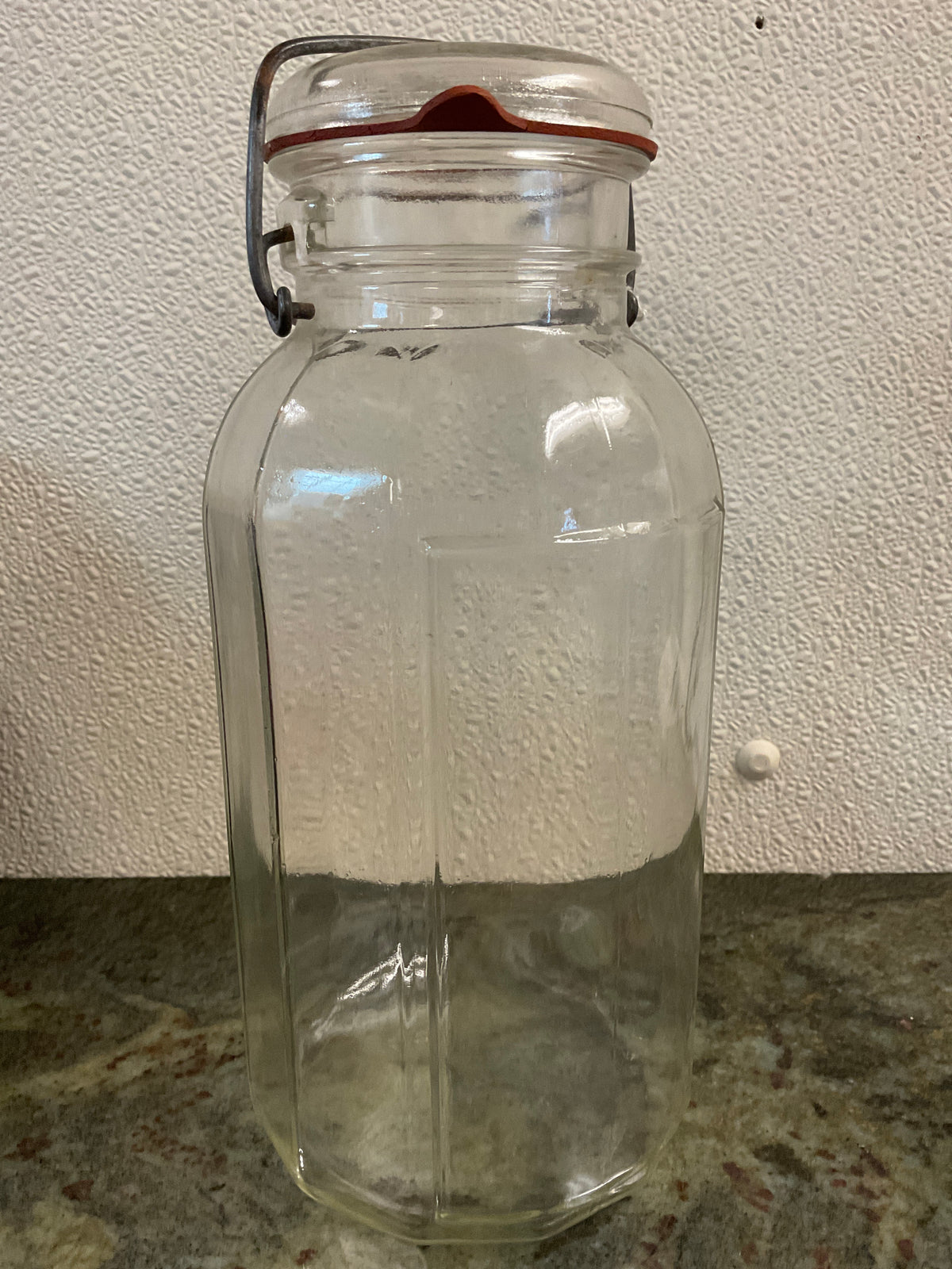 Anchor Hocking Clear Ribbed Glass Jar