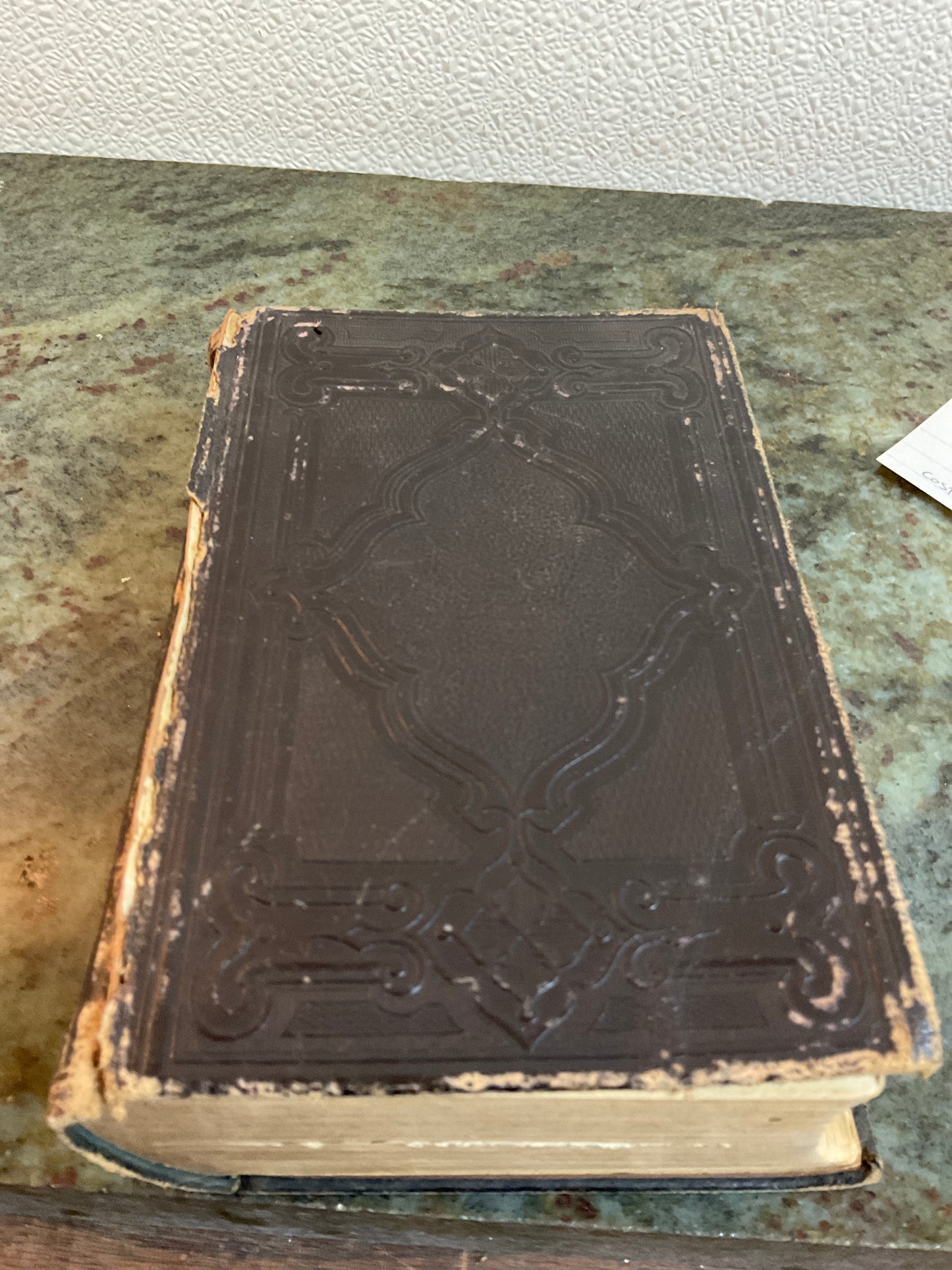 Antique 1883 Bible with Embossed Leather Binding
