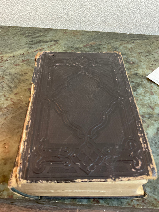 Antique 1883 Bible with Embossed Leather Binding