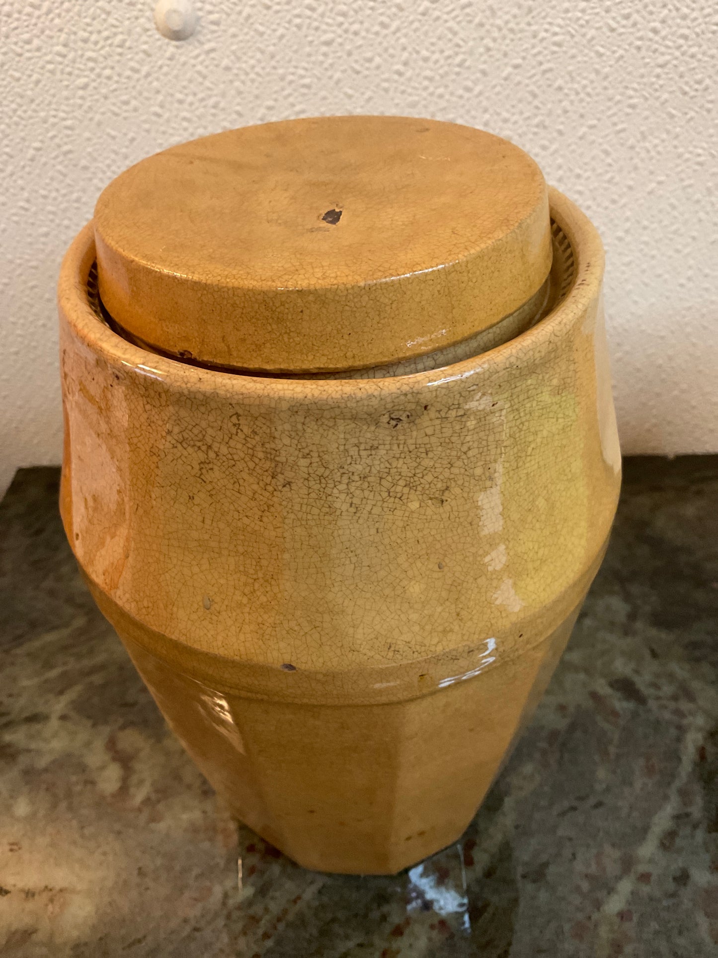 2 Piece YellowWare Canning Jars 1800’s