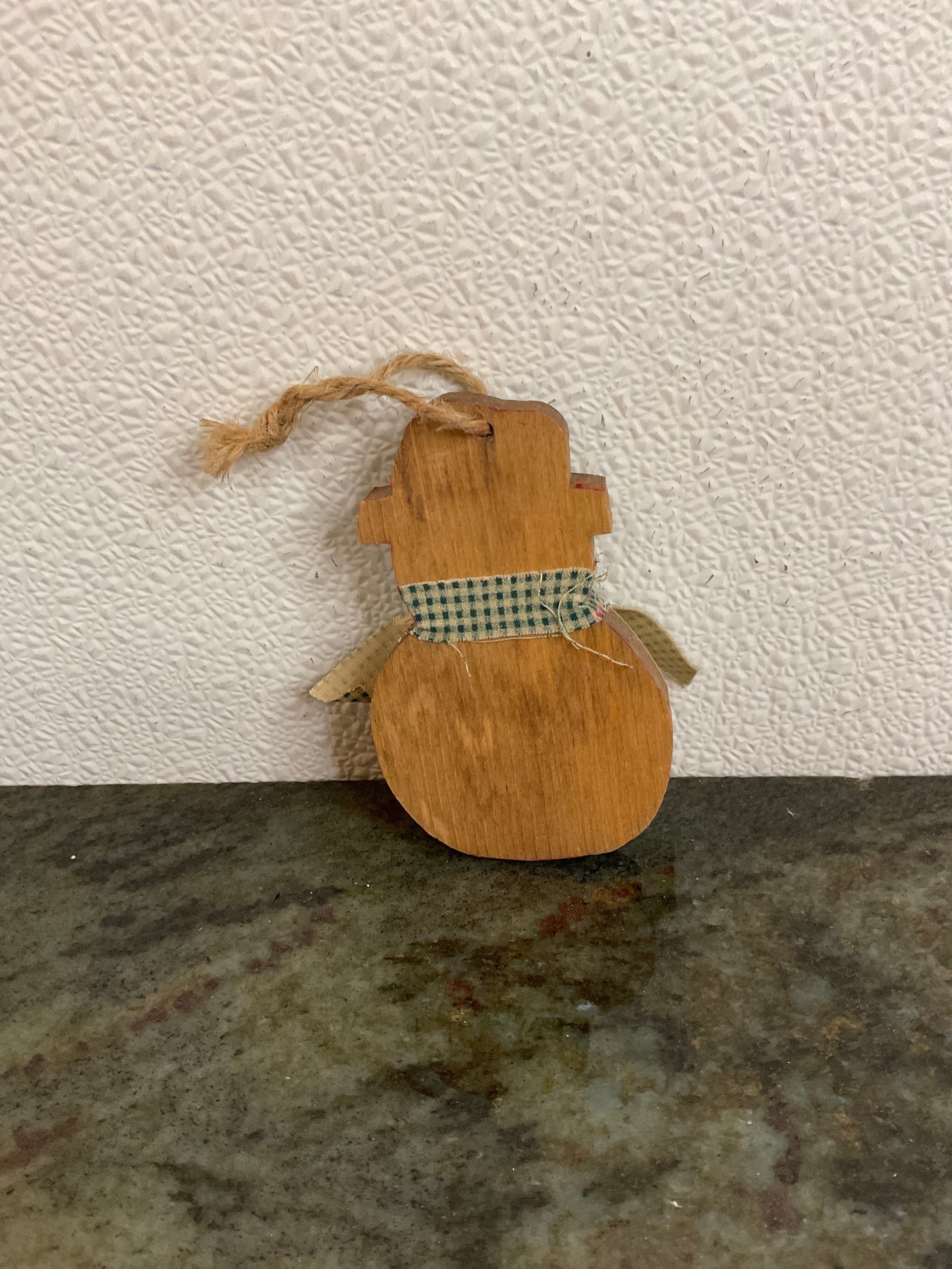 Handmade Wood Snowman Ornament