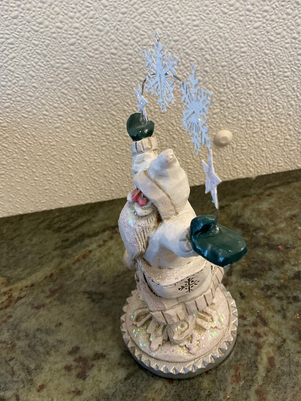 Pam Schifferl Santa/Snowflakes Figure
