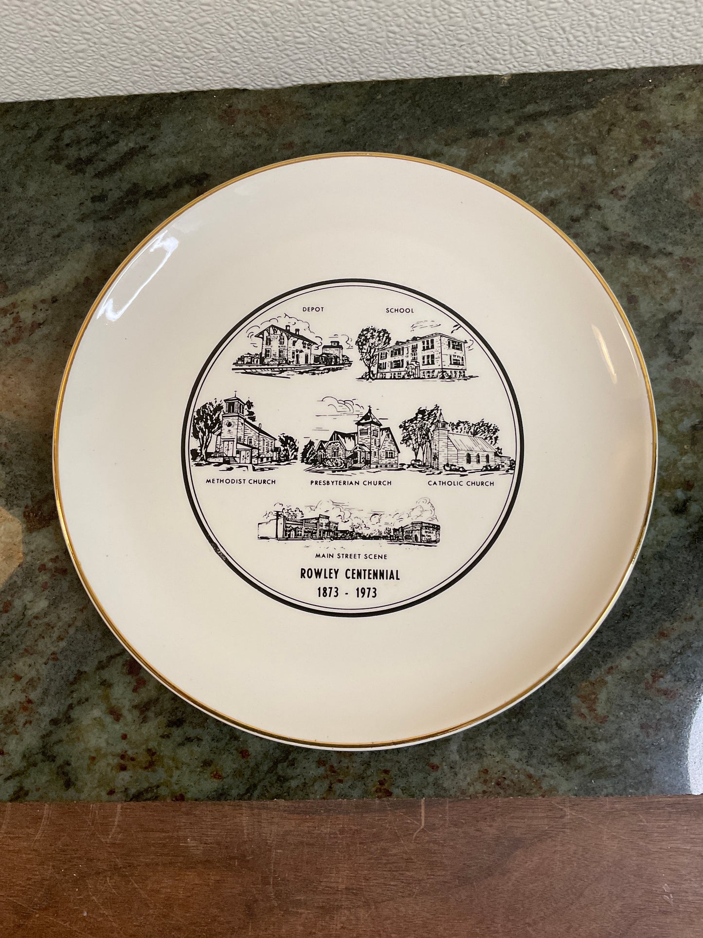 Rowley IA Centennial Plate 1873-1973