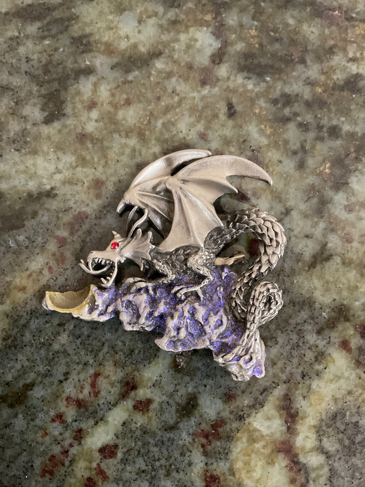 Jonette Jewelry Pewter Dragon Brooch