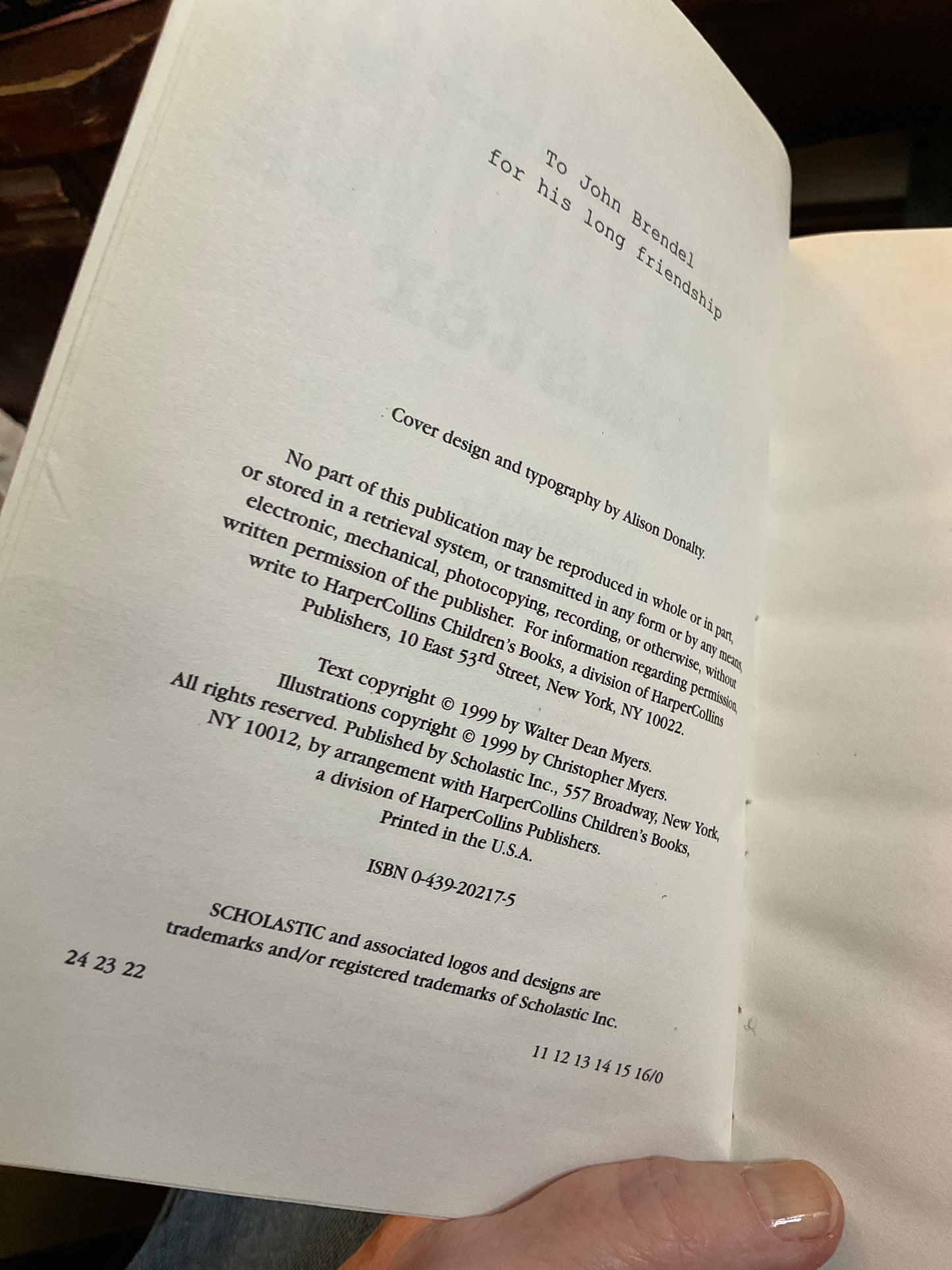 Book 1999 Monster by Walter Dean Myers