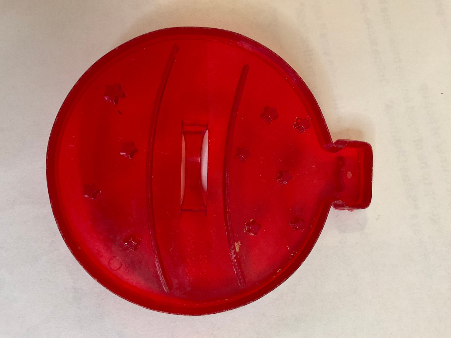 Red Plastic Ornament Cookie Cutter