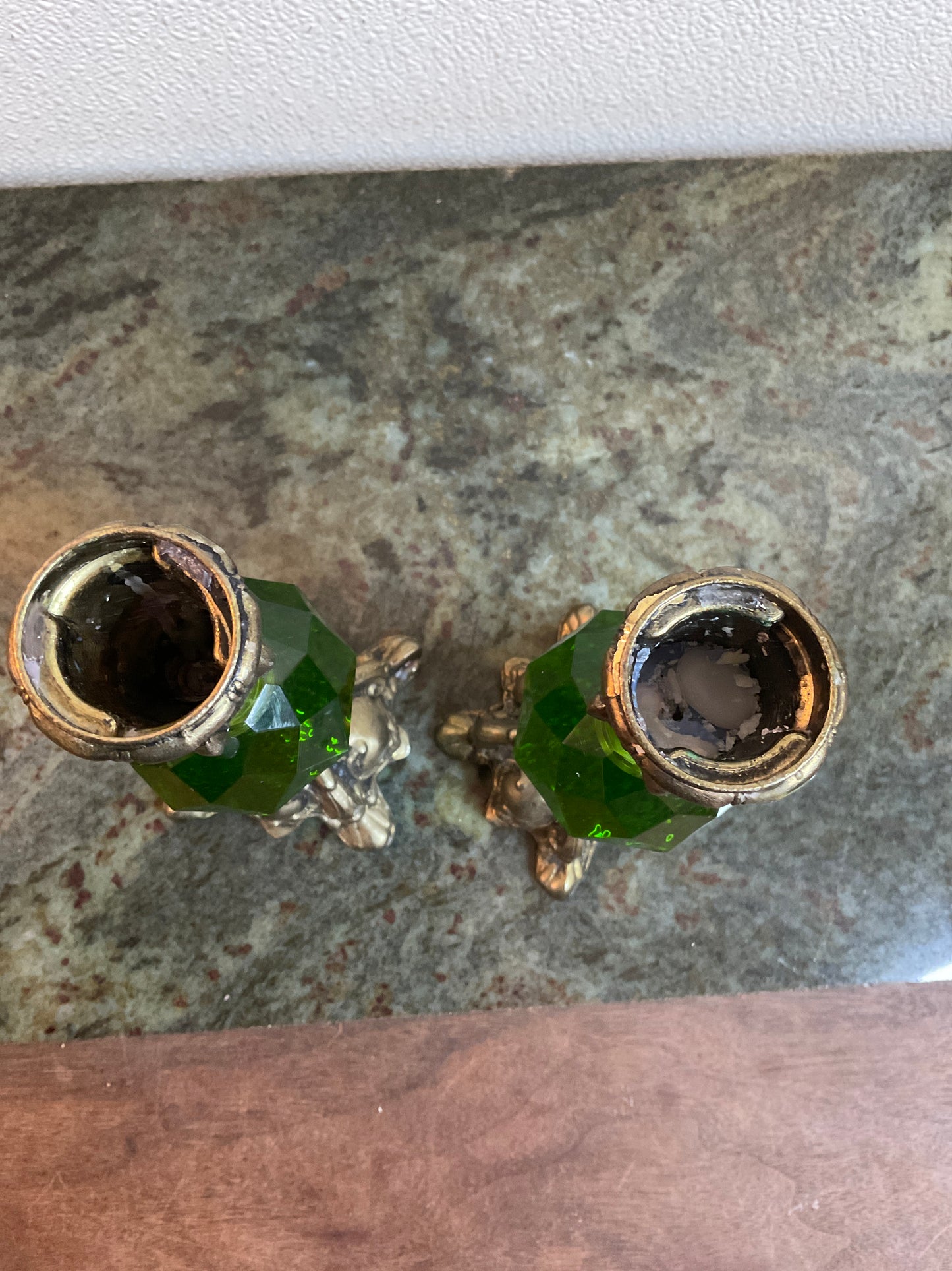 Vintage Pair if Hollywood Regency Style Candlestick  Holders