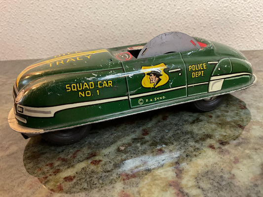 Vintage Marx Wind-Up Tin Dick Tracy Squad Car