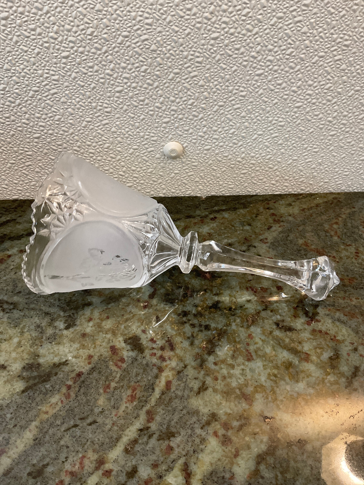 Vintage Crystal Glass Dinner Bell