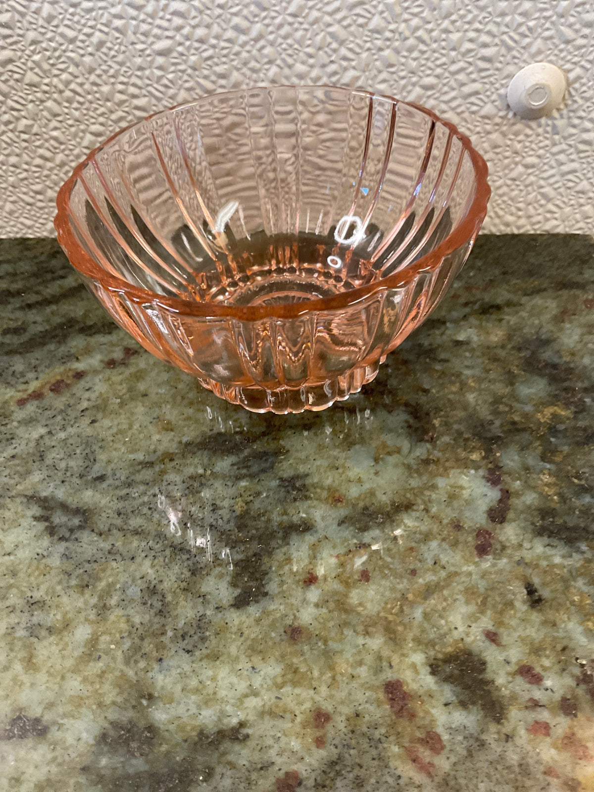 Vintage Pink Depression Dessert Bowl