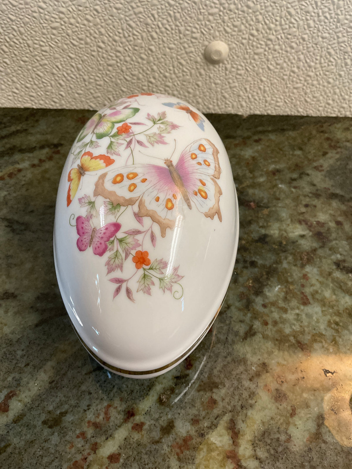 Avon Butterfly Fantasy Egg Trinket Box