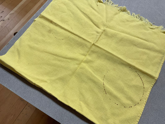 Yellow Cloth Table Runner 29” x 16”