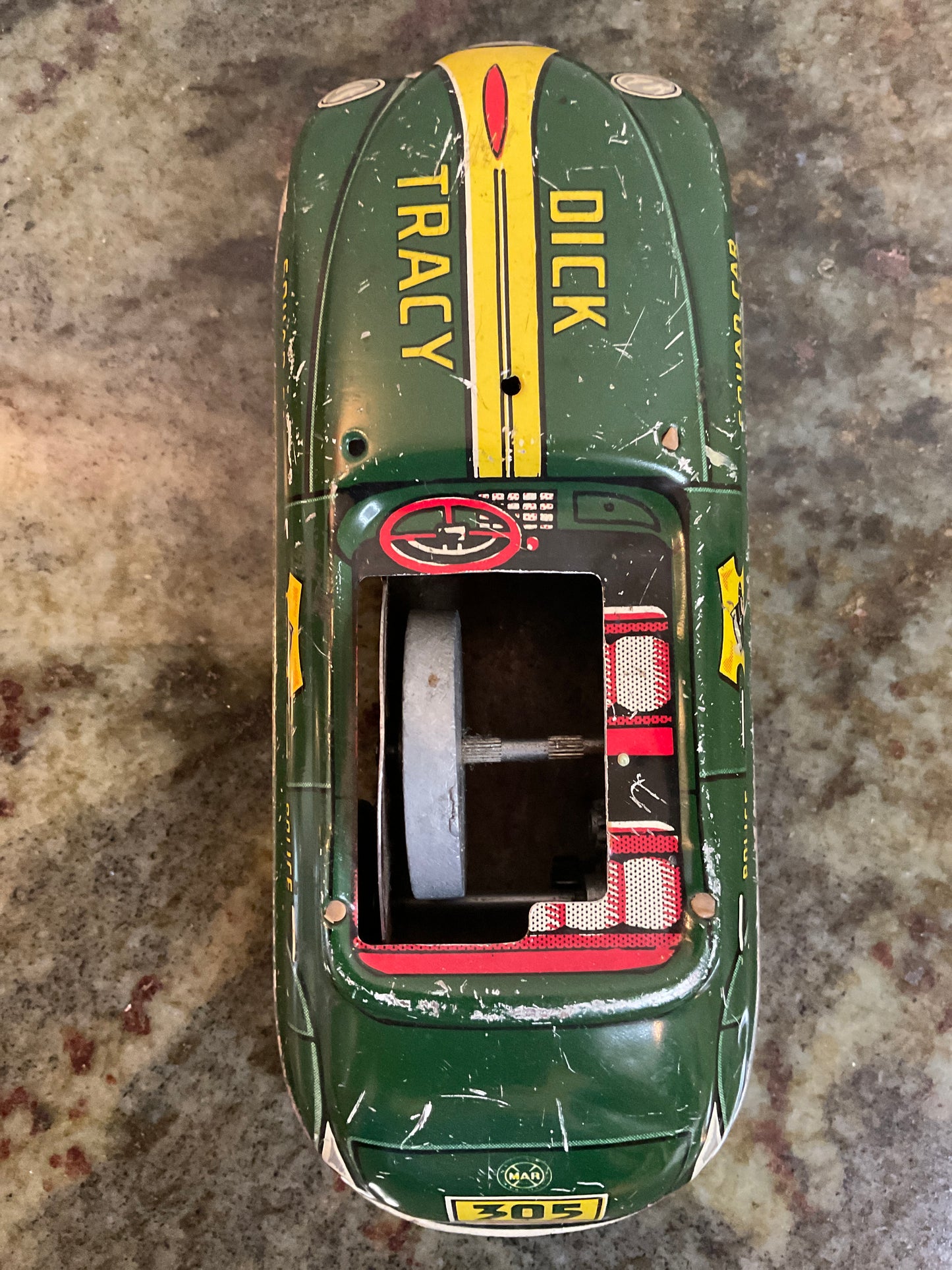 Vintage Marx Wind-Up Tin Dick Tracy Squad Car