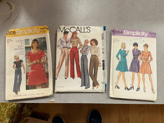 Bundle of 3 Sewing Patterns