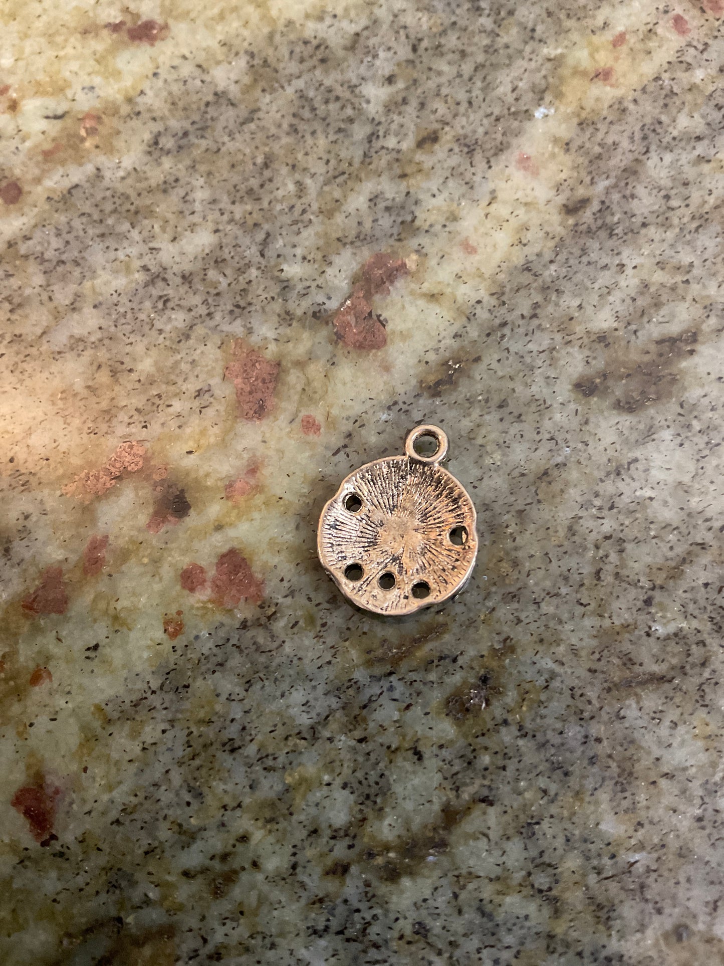 Silvertone Metal Sand Dollar Charm/Pendant