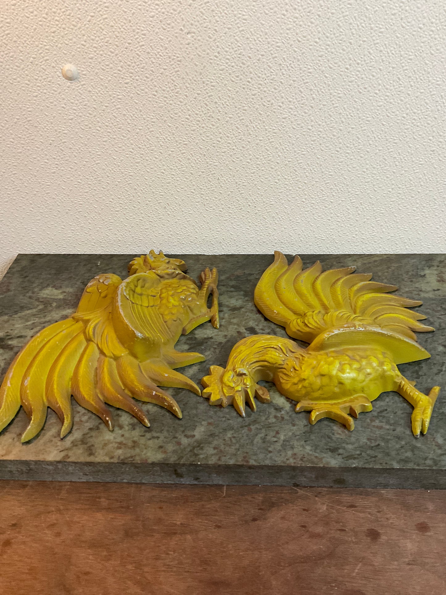 2pc. Vintage MCM Fighting Roosters