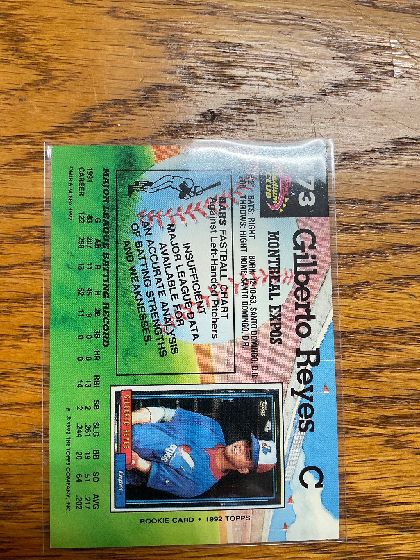 Baseball Card Gelberto Reyes Teyes