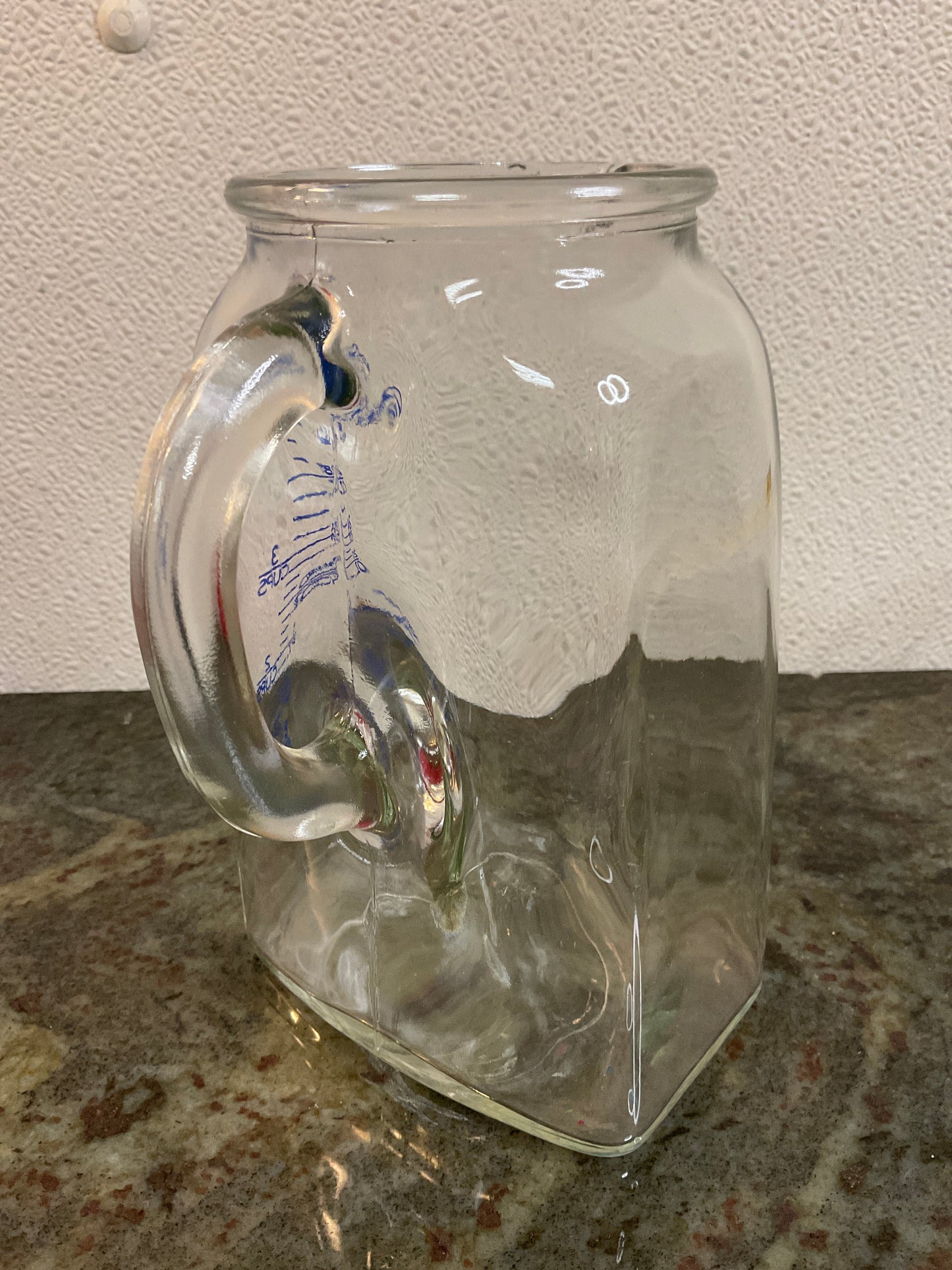 Vintage Stork Glass Baby Formula Measuring Pitcher