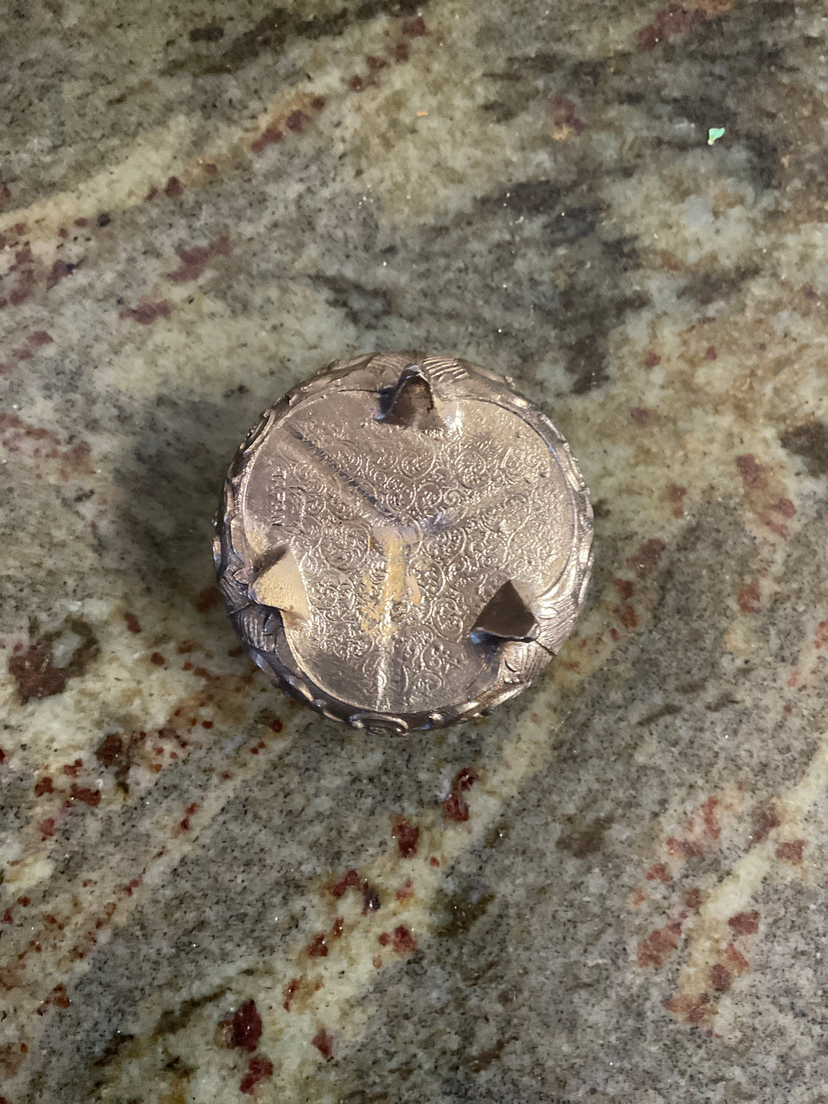Vintage Silver Plated Ring Trinket Box