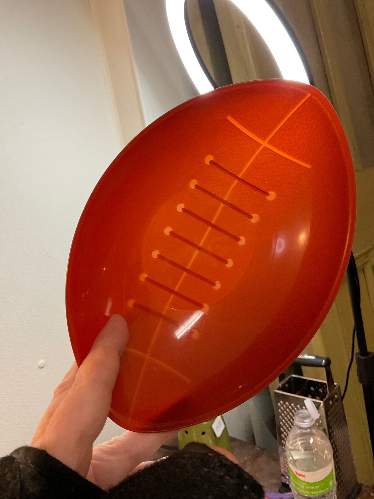 Brown Plastic Football Bowl