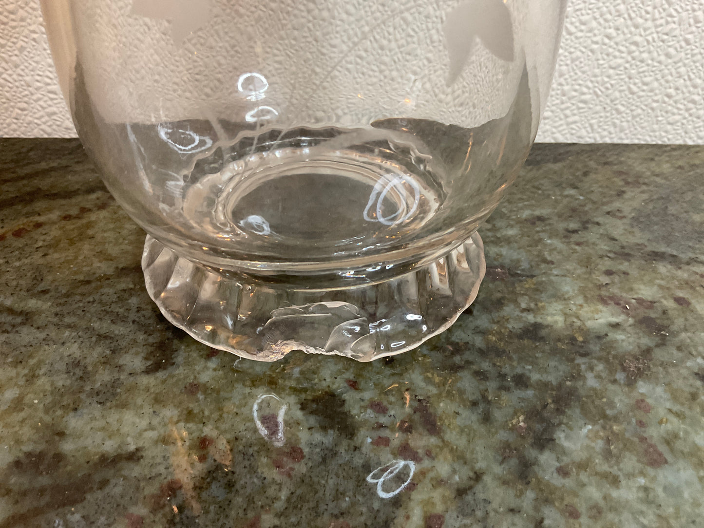 Vintage Glass Water Pitcher