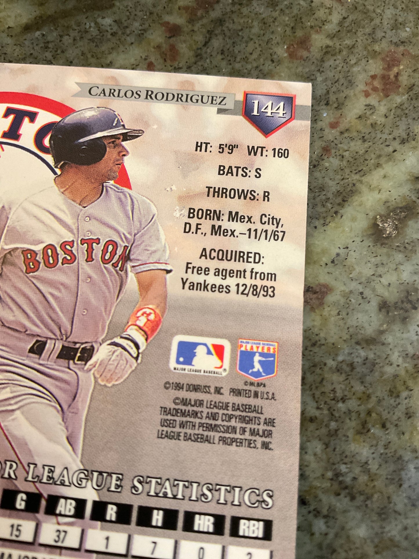 Carlos Rodriguez 1994 Donruss Baseball Card