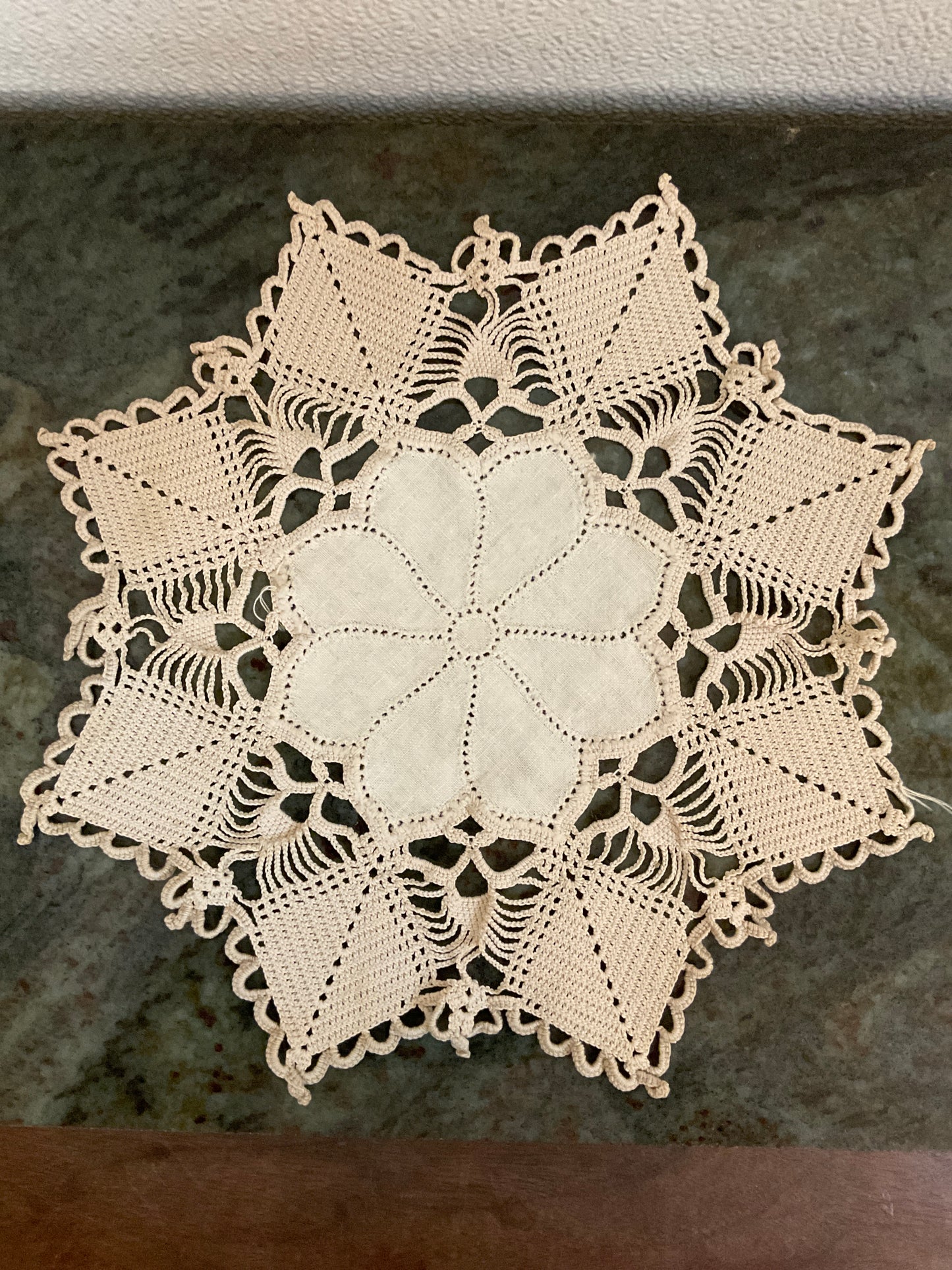 Handmade Crocheted Linen Doily
