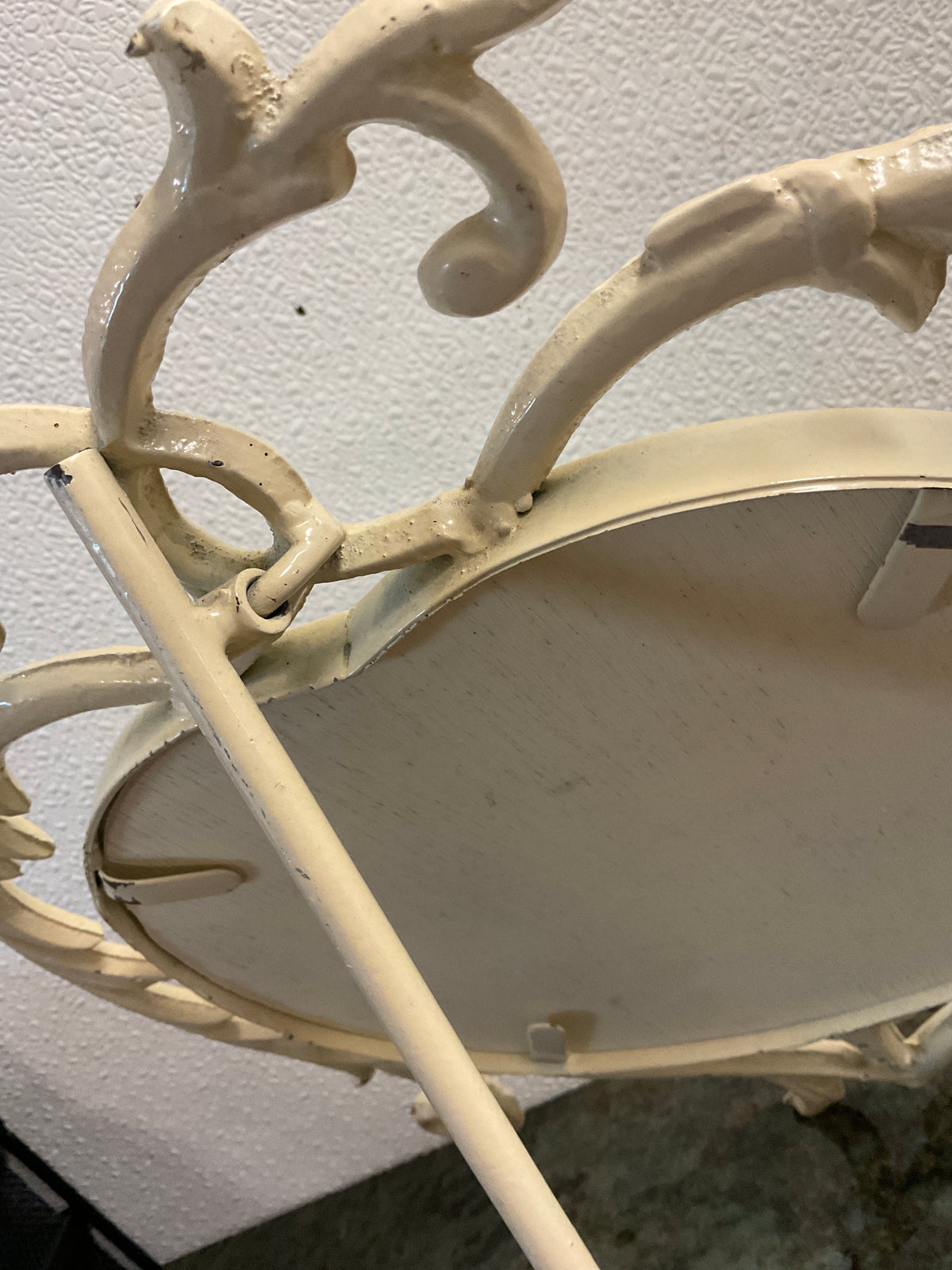 Vintage Cast Iron Table Vanity Mirror