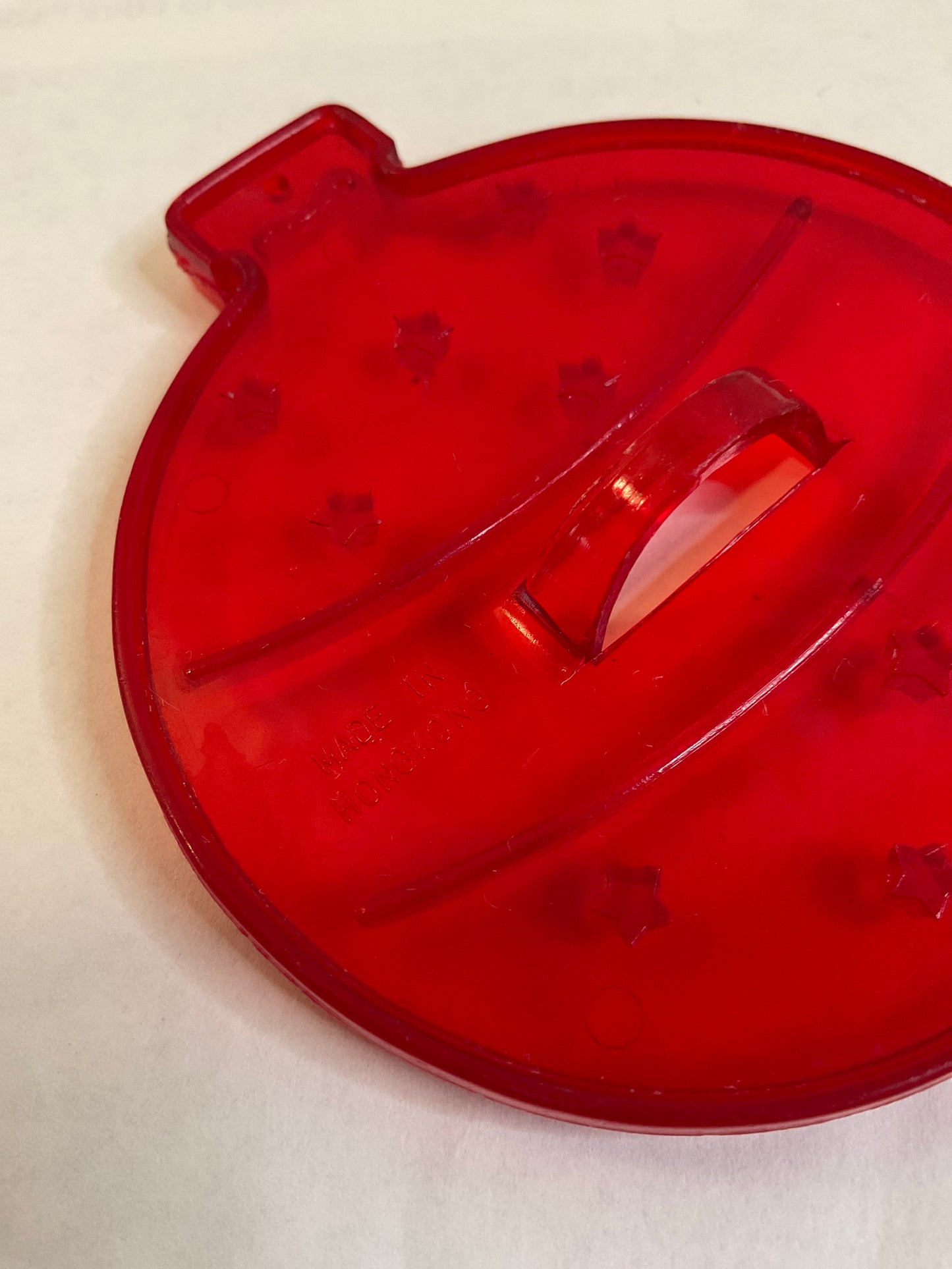 Red Plastic Ornament Cookie Cutter