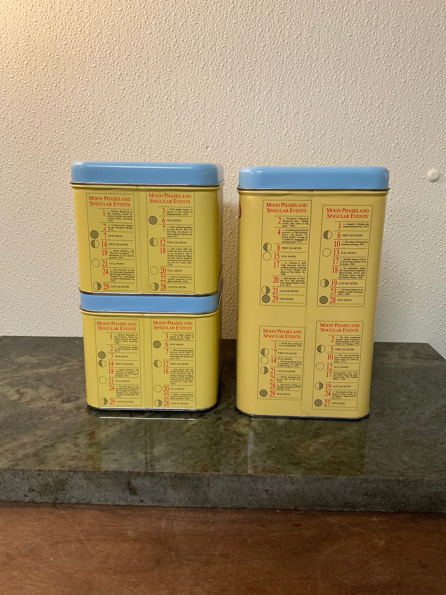 Set Of 3 Old Farmers Almanac Tins