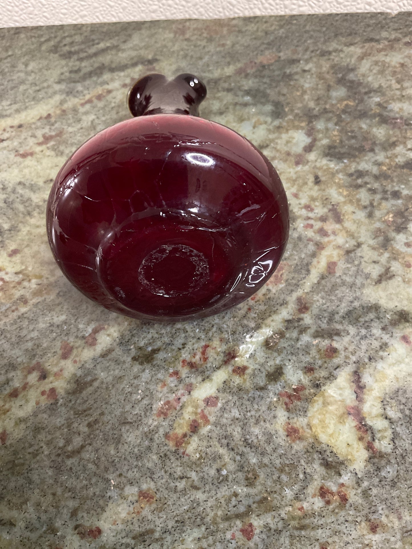 Ruby Red Crackle Mini Pitcher