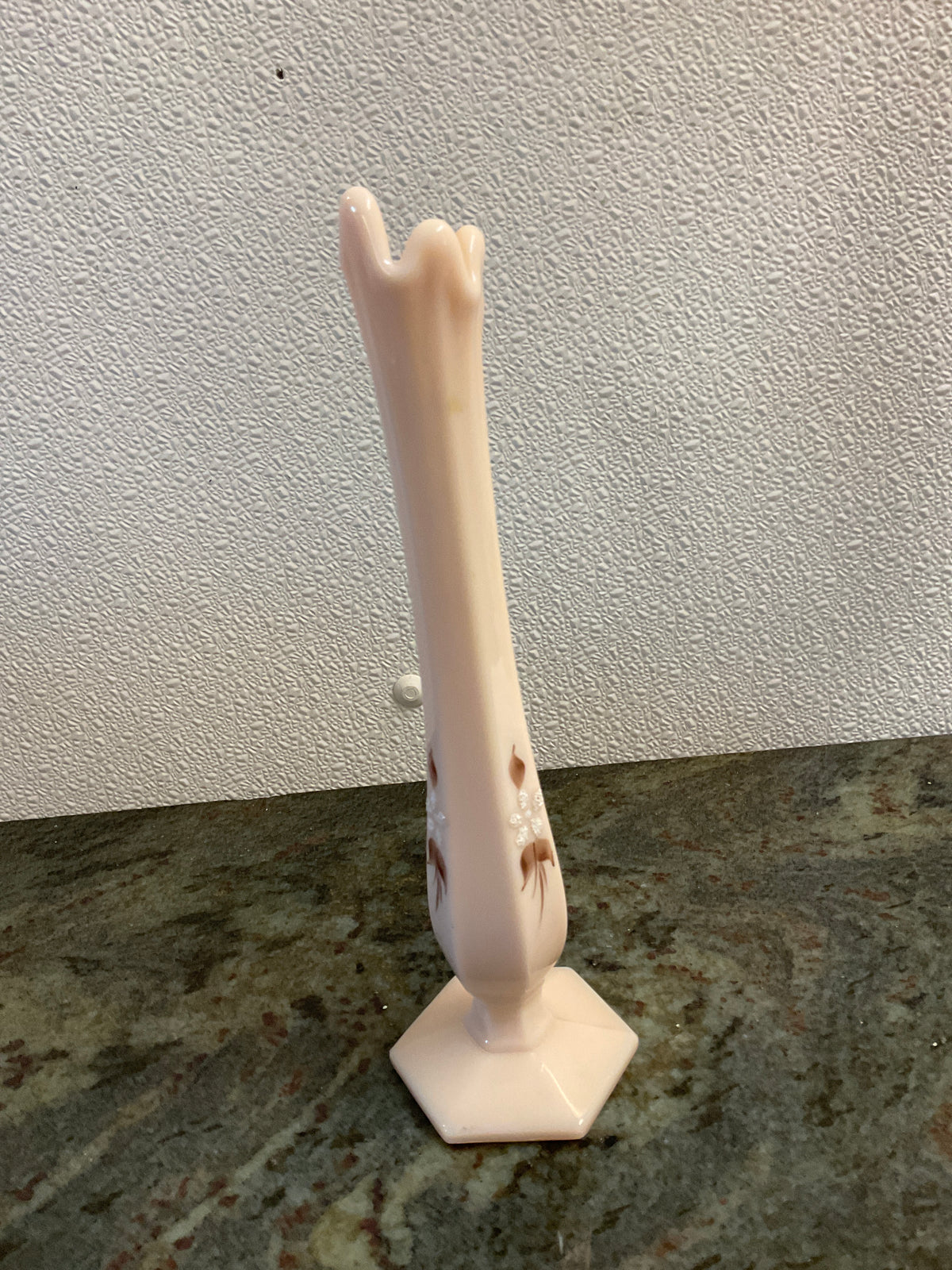 Westmoreland Slag Glass Almond Milk Vase