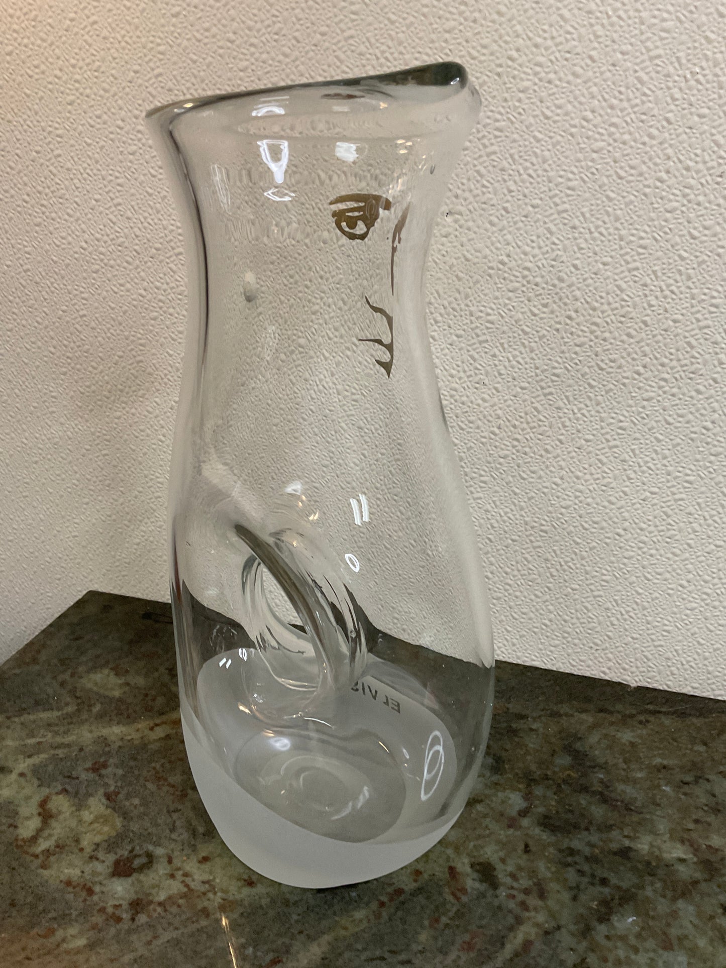 Elvis 12” Glass Carafe w/Donut Hole Handle