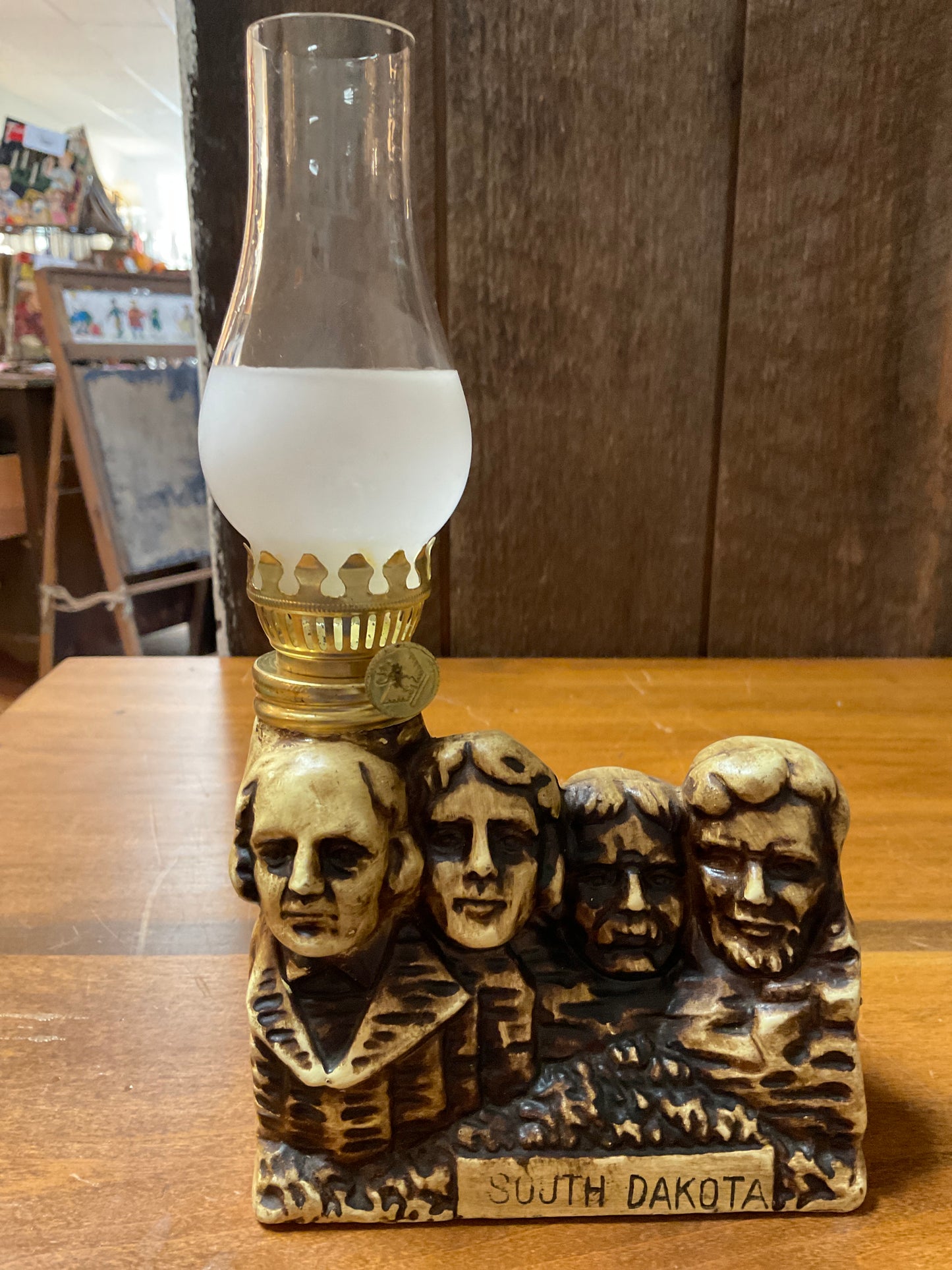 Vtg South Dakota Mini Oil Lamp