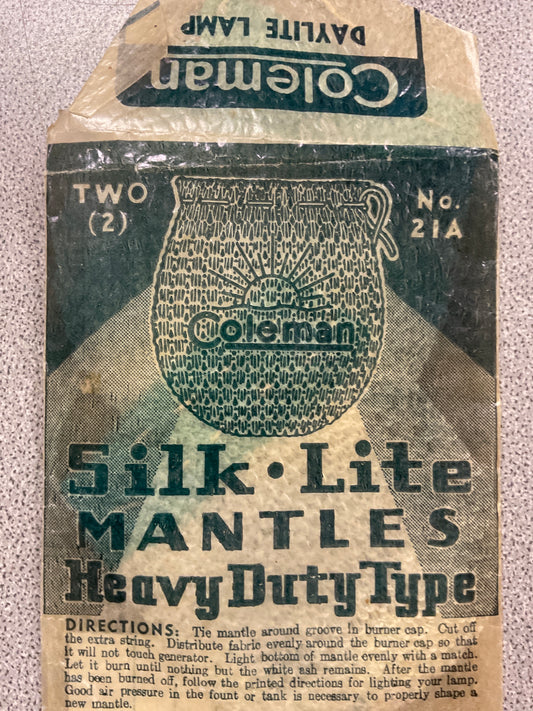 Vintage Coleman Silk-Lite Mantles