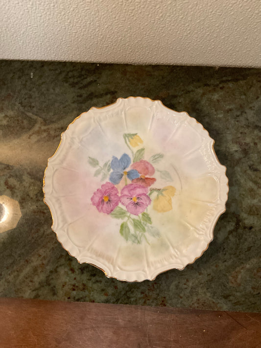 Vintage Porcelain Hand Painted Plate by Eleanor