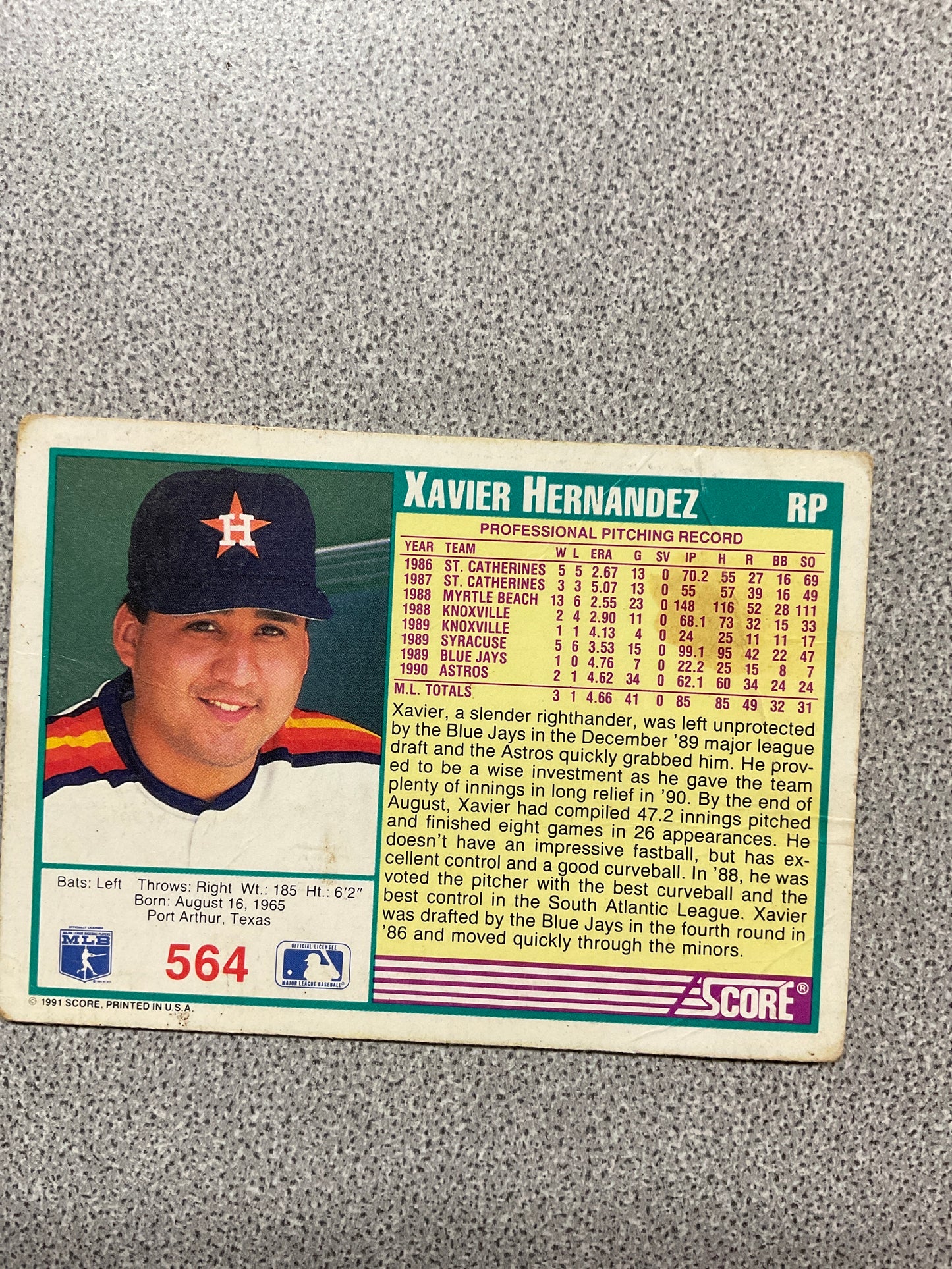 Baseball Card Xavier Hernandez