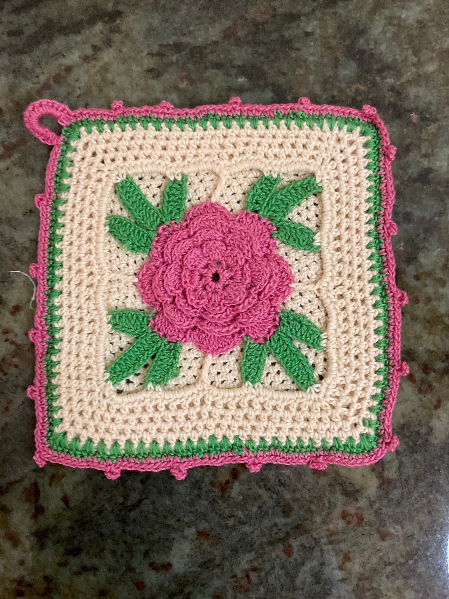 Handmade Crochet Potholder/ Trivet