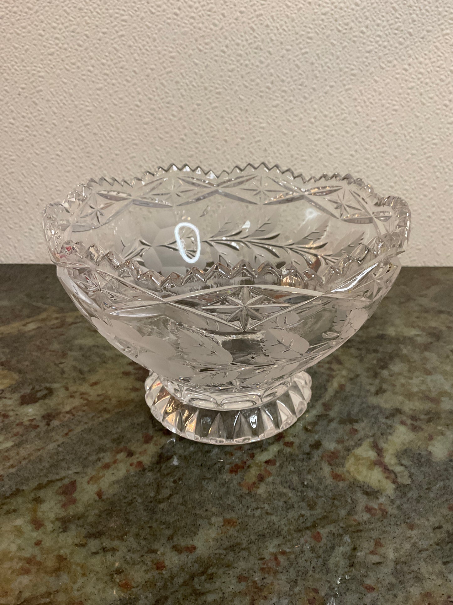 Vintage Cut Crystal Footed Centerpiece