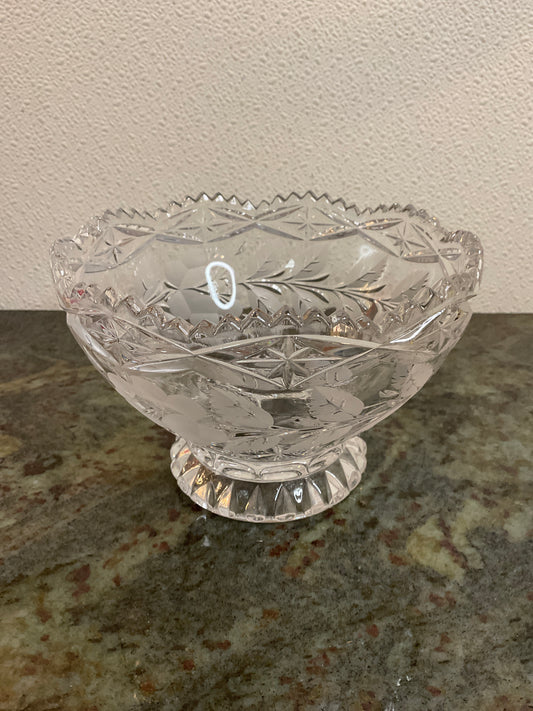 Vintage Cut Crystal Footed Centerpiece
