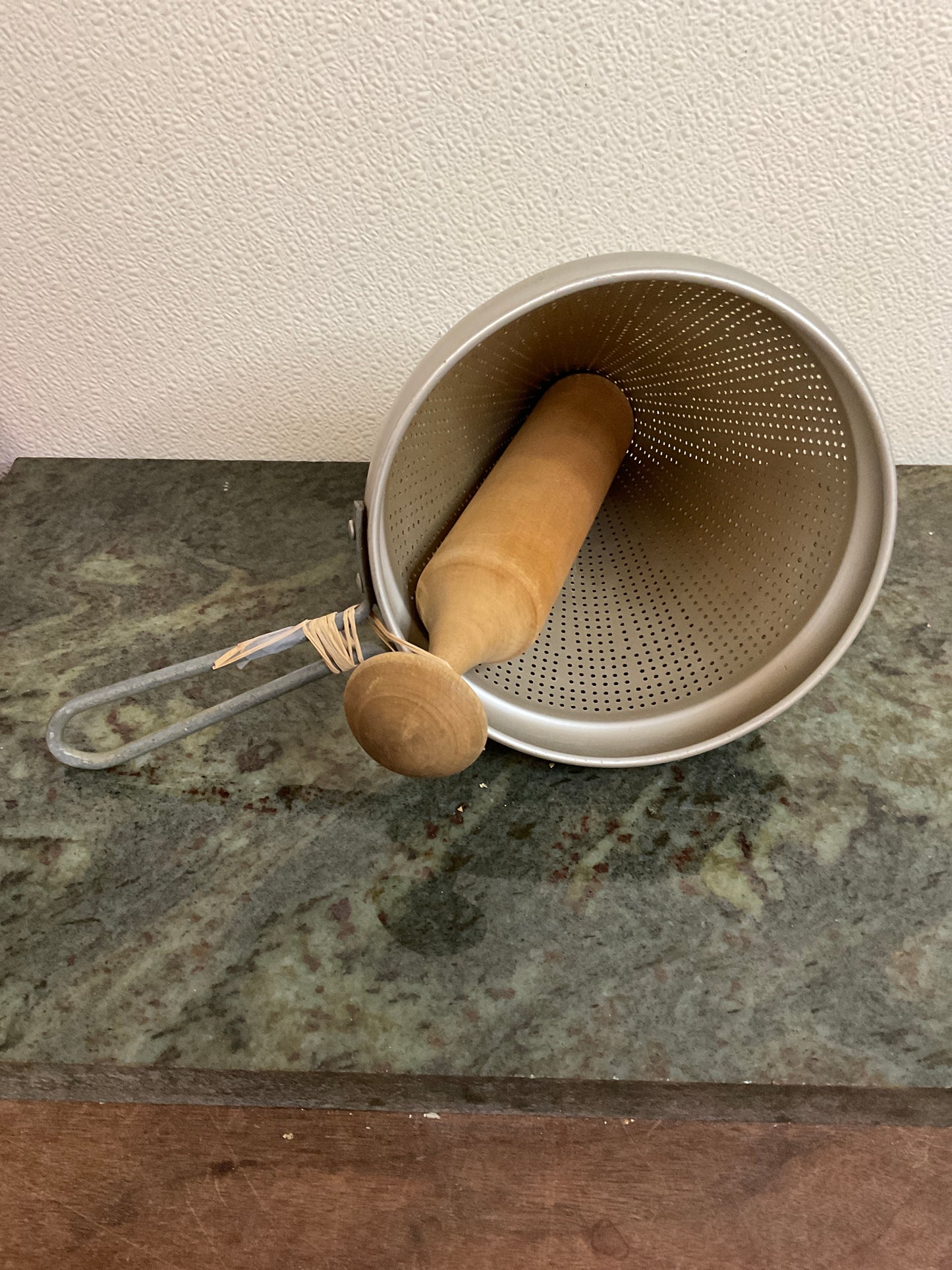 Viko Aluminum Food Mill With Wooden Pestle