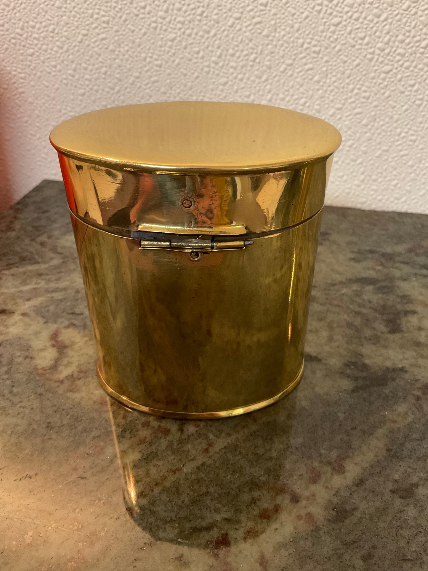 Brass Trinket Canister with/ Phoenix Emblem