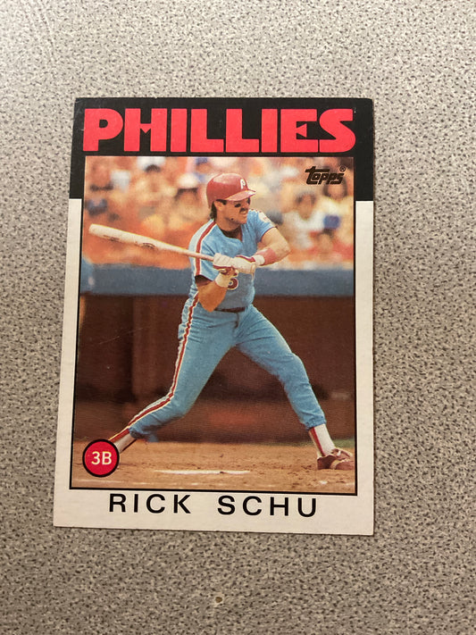 Baseball Card Rick Schu