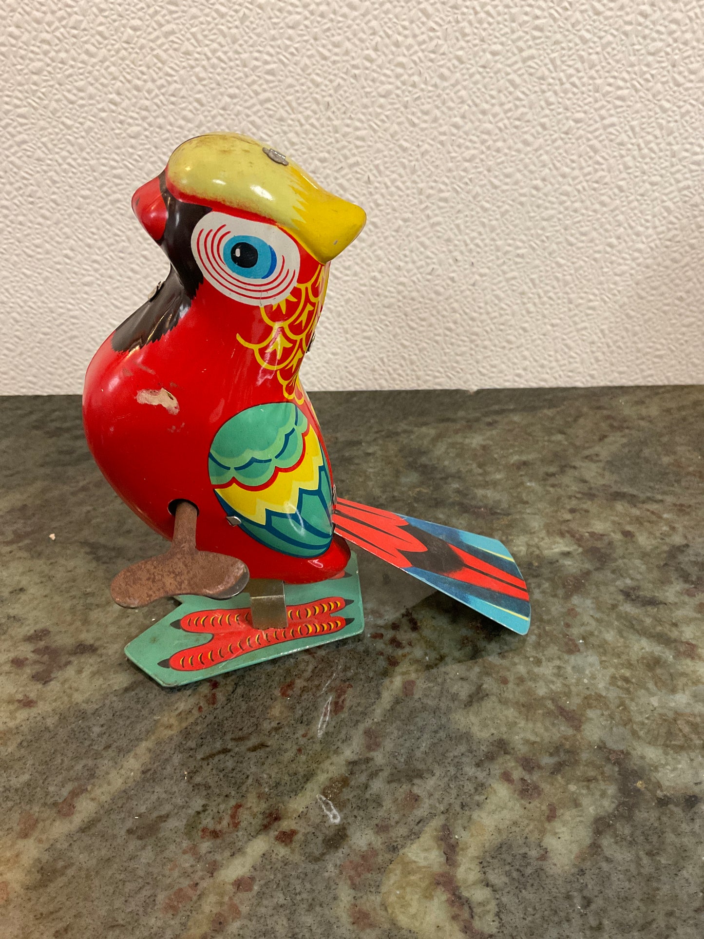 Large red Parrot-Litho 1960’s