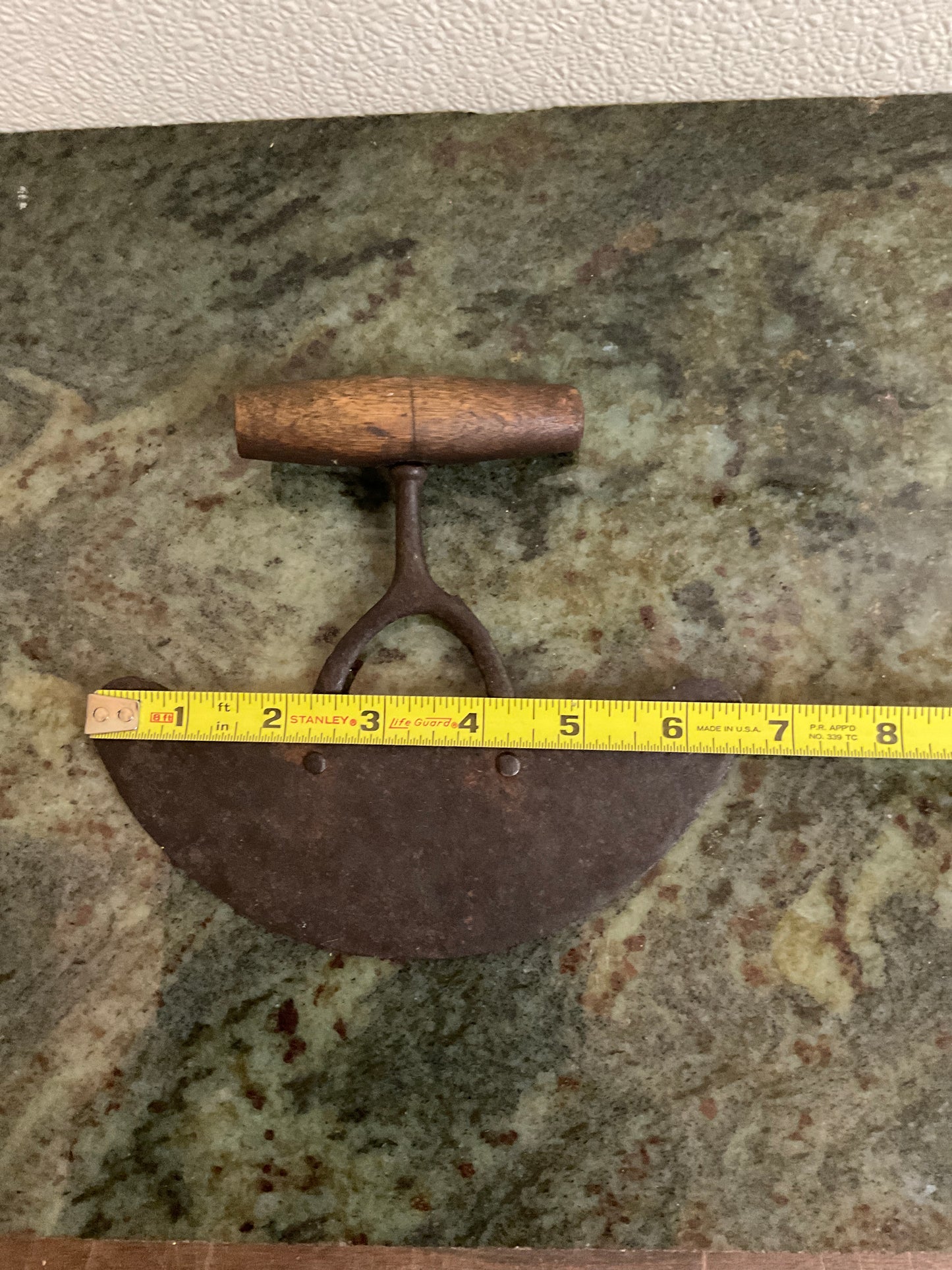 Vintage Metal Chopper with Wood Handle