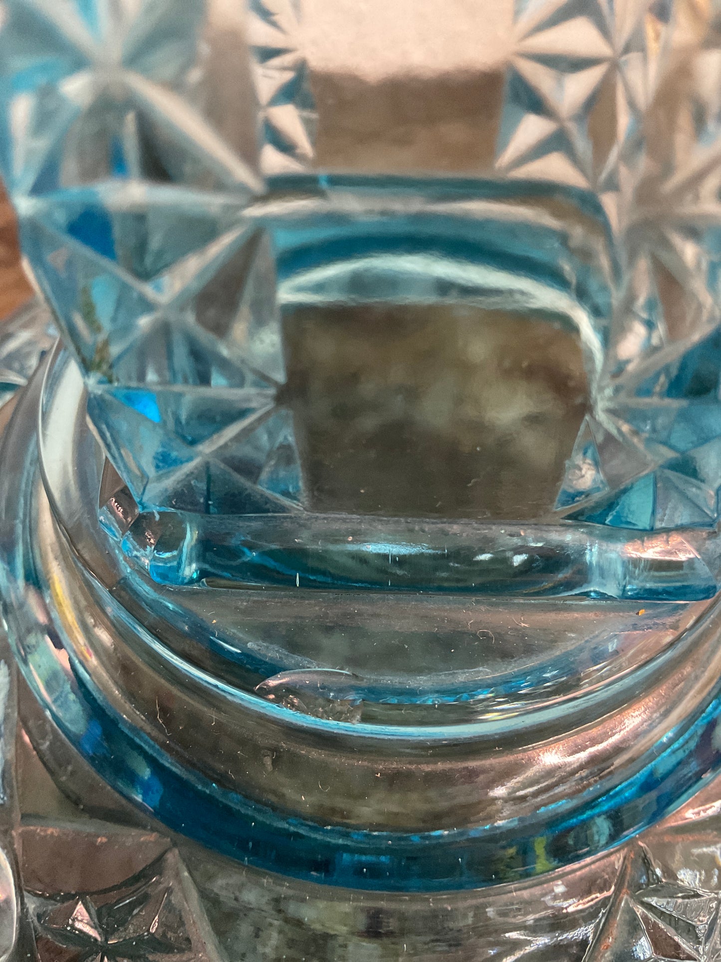 ‘Electric’ Oil Lamp Blue Glass