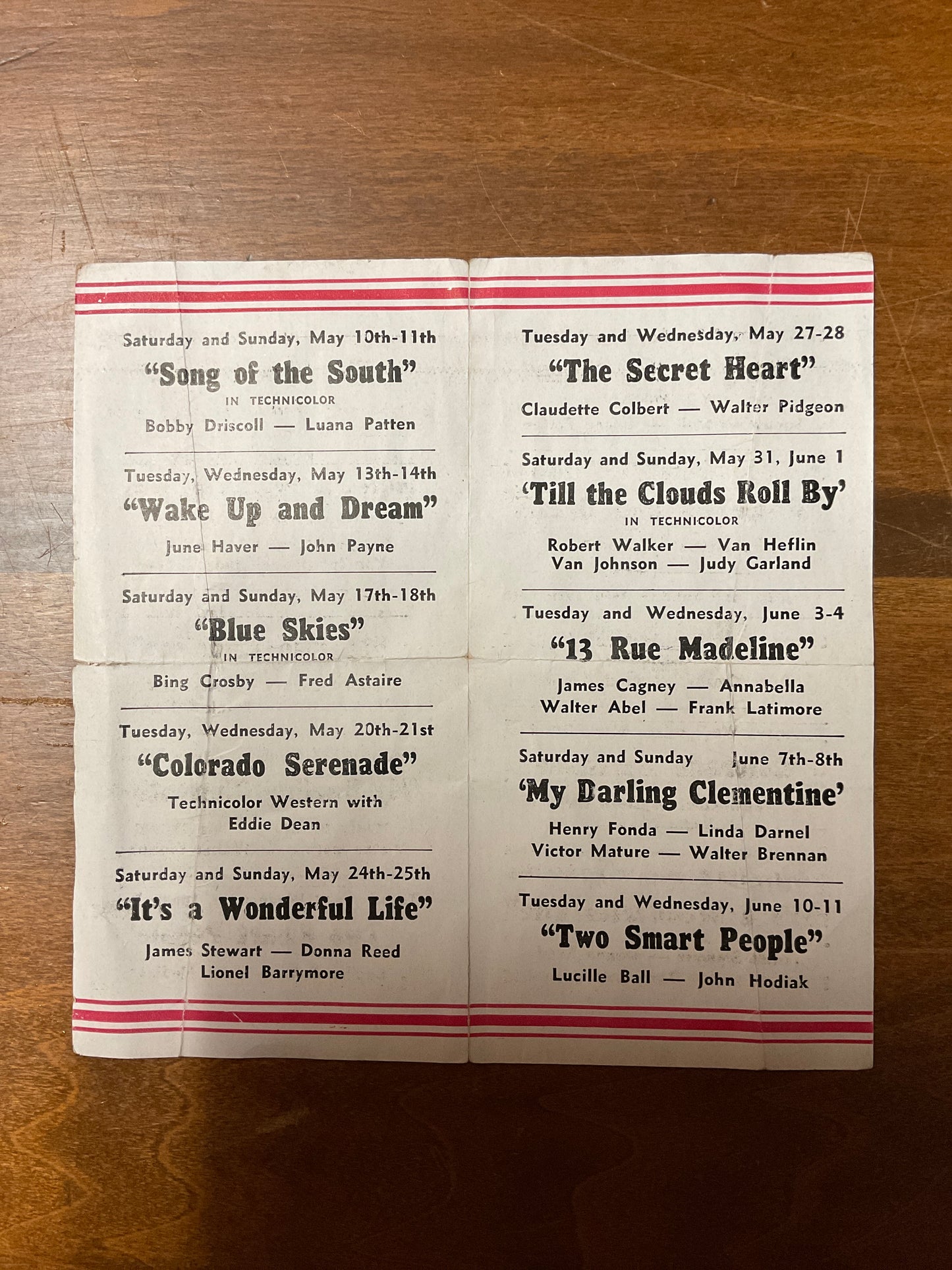 Vtg Program Princess Theater/Parkersburg Ia